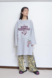 SWITCHING TEE OP_GRAY*BEIGE / A